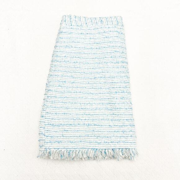 Alice + Olivia Tweed Wool Patterned Mini Skirt Blue Size M/L - Picture 8 of 8